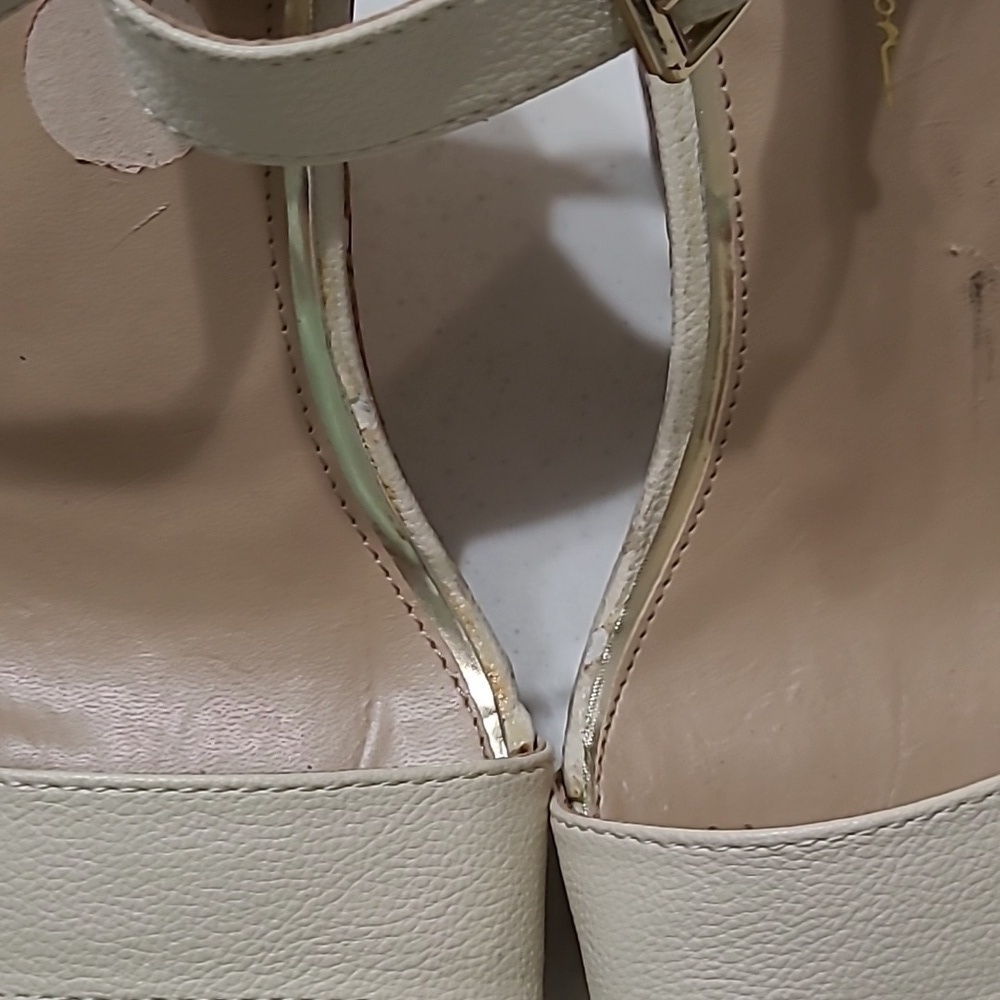 Jessica Simpson Cork & Cream Platform Wedge Sandals size 11 - Picture 7 of 16
